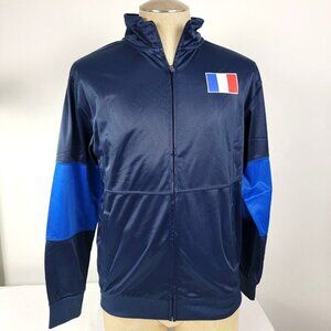 Icon Sports Men's Blue Zip Up Jacket FRANCE New Size Medium M Track Soccer